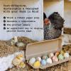 imageHatortempt Bulk Egg Cartons  24Pack Reusable 12Count Basket  Recycled Paper Pulp Protection ampamp Ventilation  Fits Small to XL Sizes  Cardboard Dozen Egg Carton Basket48Pack