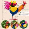 imageHatortempt Metal Chicken Decor  IndoorOutdoor  Chicken Garden Statue  Fruit Bowl Countertop Centerpiece  Metal Rooster Decor  Rust Proof ampamp Weather Resistant  17quot x 75quot x 19