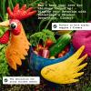 imageHatortempt Metal Chicken Decor  IndoorOutdoor  Chicken Garden Statue  Fruit Bowl Countertop Centerpiece  Metal Rooster Decor  Rust Proof ampamp Weather Resistant  17quot x 75quot x 19