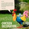 imageHatortempt Metal Chicken Decor  IndoorOutdoor  Chicken Garden Statue  Fruit Bowl Countertop Centerpiece  Metal Rooster Decor  Rust Proof ampamp Weather Resistant  17quot x 75quot x 19