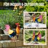 imageHatortempt Metal Chicken Decor  IndoorOutdoor  Chicken Garden Statue  Fruit Bowl Countertop Centerpiece  Metal Rooster Decor  Rust Proof ampamp Weather Resistant  17quot x 75quot x 19