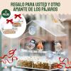 imageHatortempt Window Bird Feeder  Set of 2 Clear Plastic  SquirrelProof Design with Strong Suction Cups  Wild Bird Feeders for Outdoors ampamp Backyard Birding ampamp Wildlife Viewing