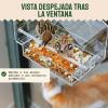 imageHatortempt Window Bird Feeder  Set of 2 Clear Plastic  SquirrelProof Design with Strong Suction Cups  Wild Bird Feeders for Outdoors ampamp Backyard Birding ampamp Wildlife Viewing