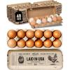 imageHatortempt Bulk Egg Cartons  24Pack Reusable 12Count Basket  Recycled Paper Pulp Protection ampamp Ventilation  Fits Small to XL Sizes  Cardboard Dozen Egg Carton Basket48Pack