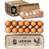 imageHatortempt Bulk Egg Cartons  24Pack Reusable 12Count Basket  Recycled Paper Pulp Protection ampamp Ventilation  Fits Small to XL Sizes  Cardboard Dozen Egg Carton Basket24Pack