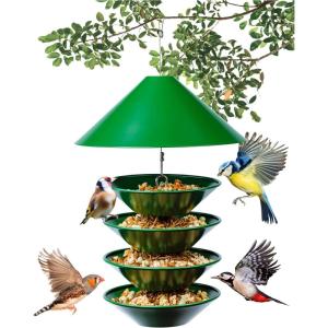 imageHatortempt Hanging Bird Feeder  for Chickadees Goldfinches Cardinals Finches ampamp Sparrows  Durable Metal Squirrel Proof Bird Feeders for Outdoors Hanging  for Seeds Fruit Food ampamp Water