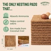 image:imageHatortempt Chicken Nesting Pads for Laying Hens  Coconut Coir  Ammonia Absorbing Nesting Box Pads for Chicken Coop  13x13 10 Pack of Liners